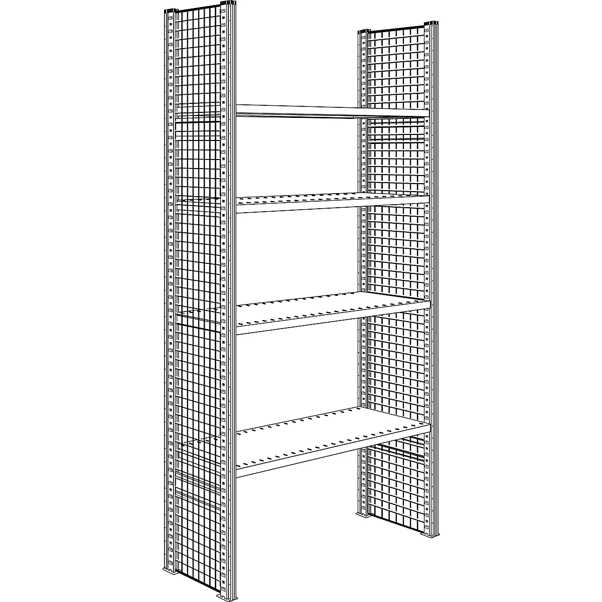 Gitter-Seitenwand, H 2278 x T 800 mm